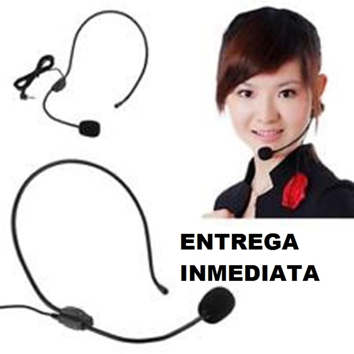 GENERICO - microfono ts tipo diadema para computadores trs video grabadoras