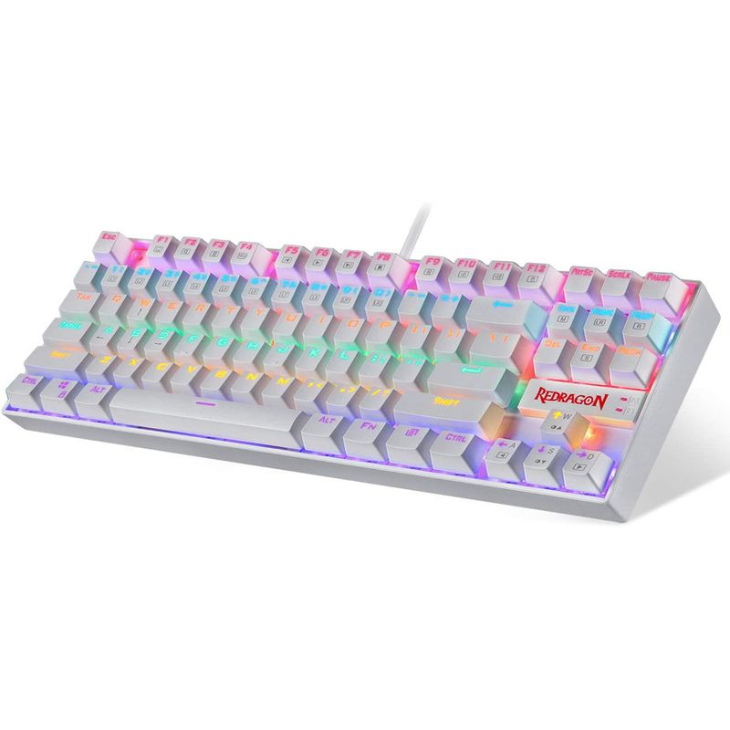 REDRAGON - Teclado Mecánico Kumara k552 Switches Rojos Rainbow Idioma USD
