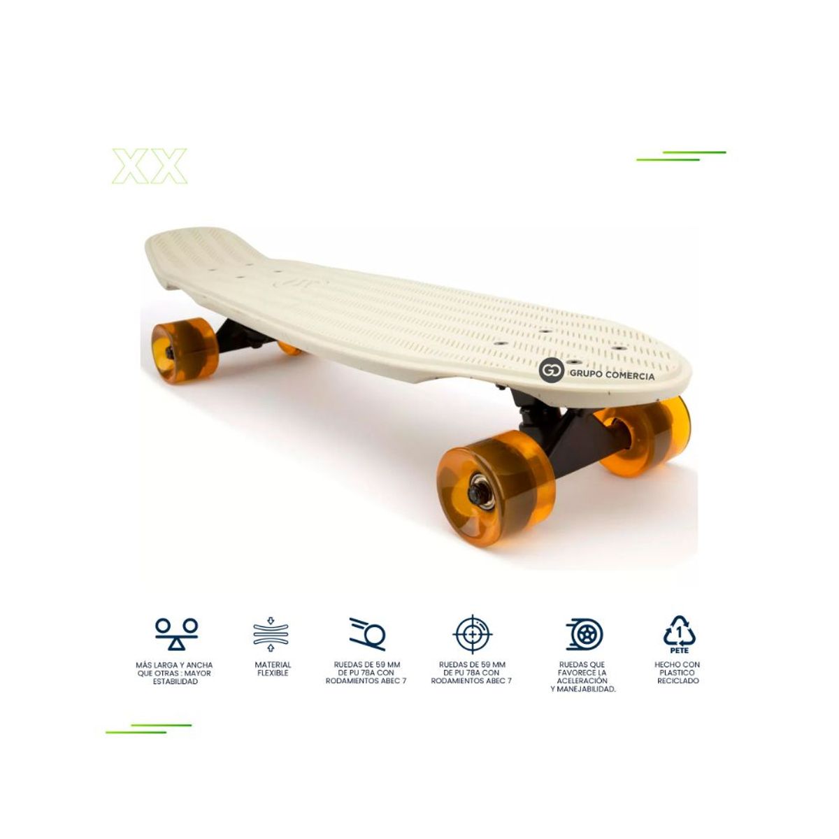 SHEN HUANG - Patineta Skate Oxelo Big Yamba Llantas En Goma 100 Kilos