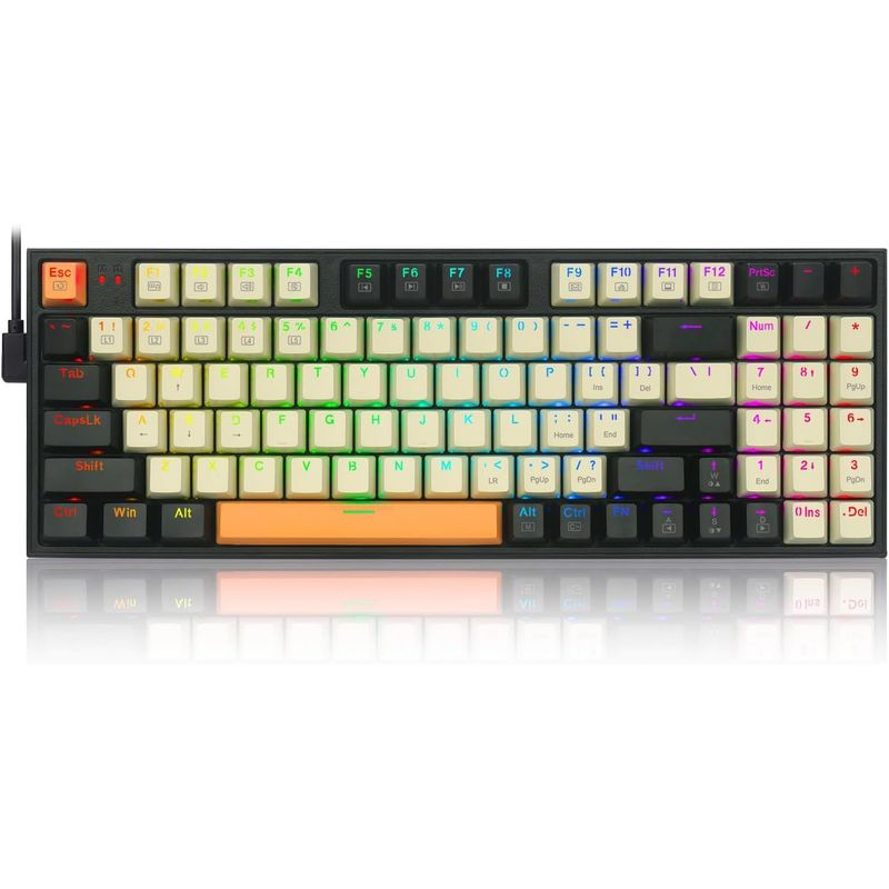 REDRAGON - Teclado Mecánico Redragon k636 CLO Switches Rojos Idioma USD