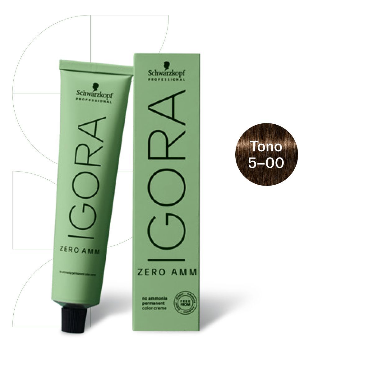 SCHWARZKOPF - Tinte Igora Zero AMM Schwarzkopf 5-00 Castaño Claro Natural Intenso