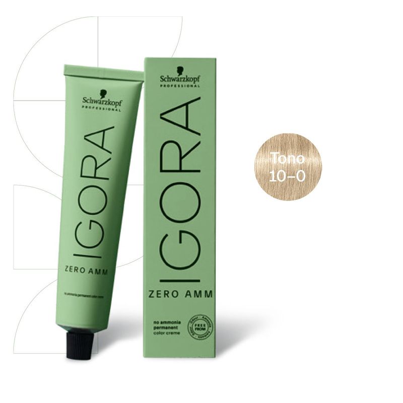 SCHWARZKOPF - Tinte Igora Zero AMM Schwarzkopf 10-0 Rubio Platino Natural