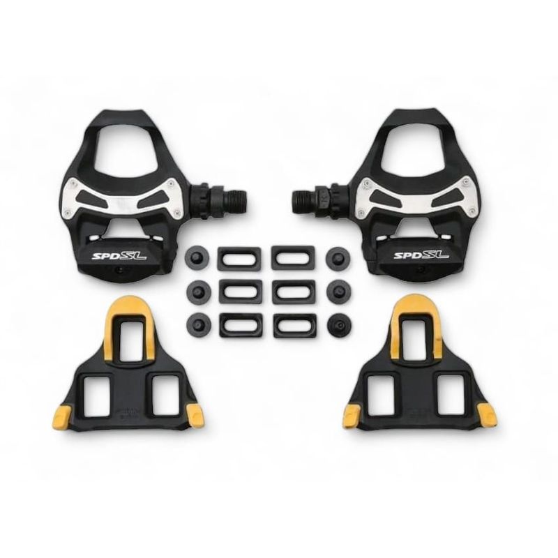 SHIMANO - Pedales Shimano PD-R550 Bicicleta De Ruta Con Chocles