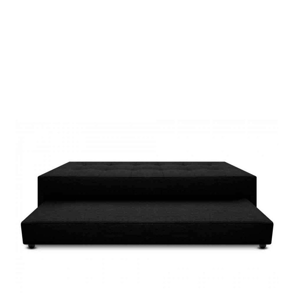 MAGIC CLASS - CAMA NIDO JAFAR DOBLE COLCHÓN120X190 ECOCUERO NEGRO