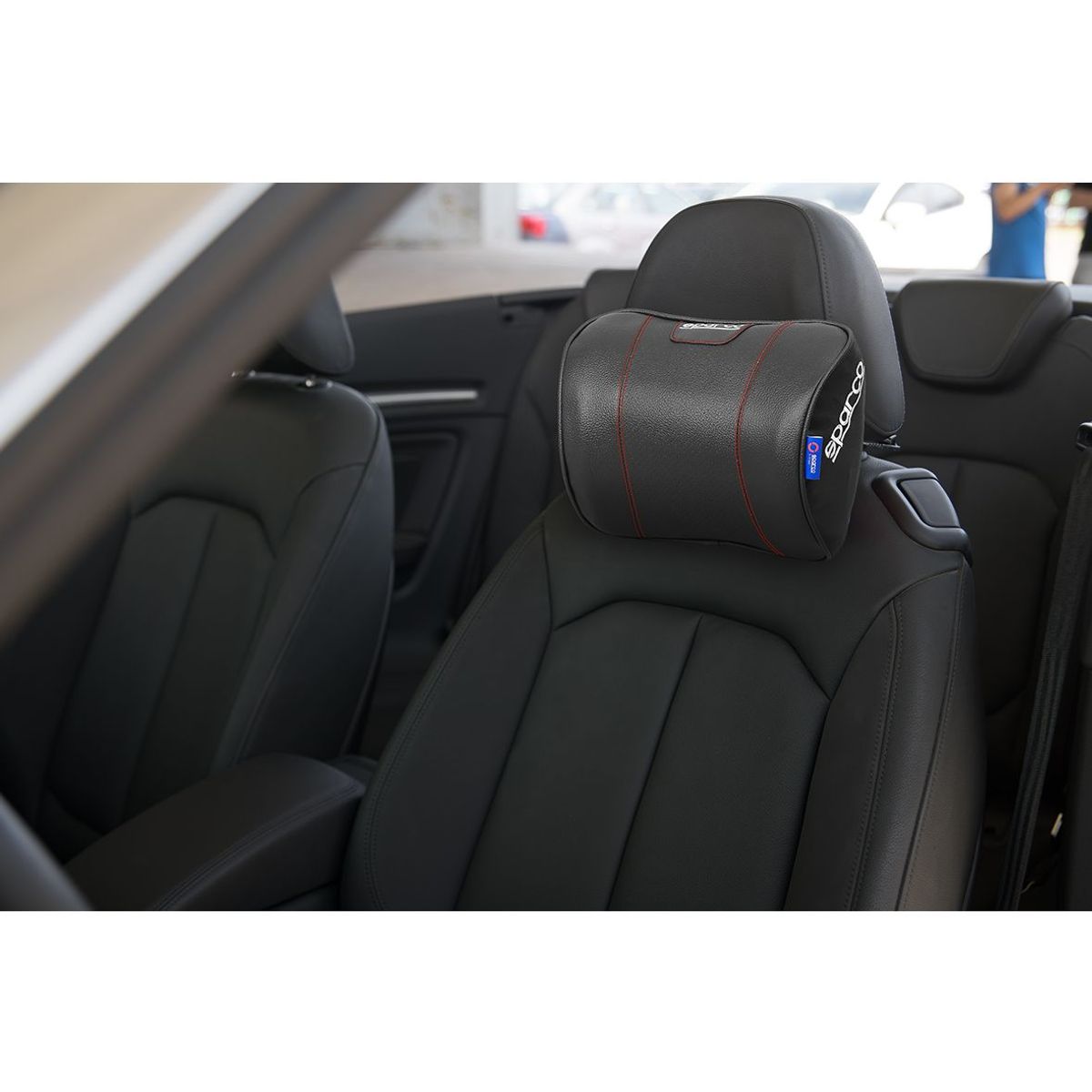 SPARCO - Almohadilla Respaldo Carro Sparco Cojin Cuello Vehiculo Gris