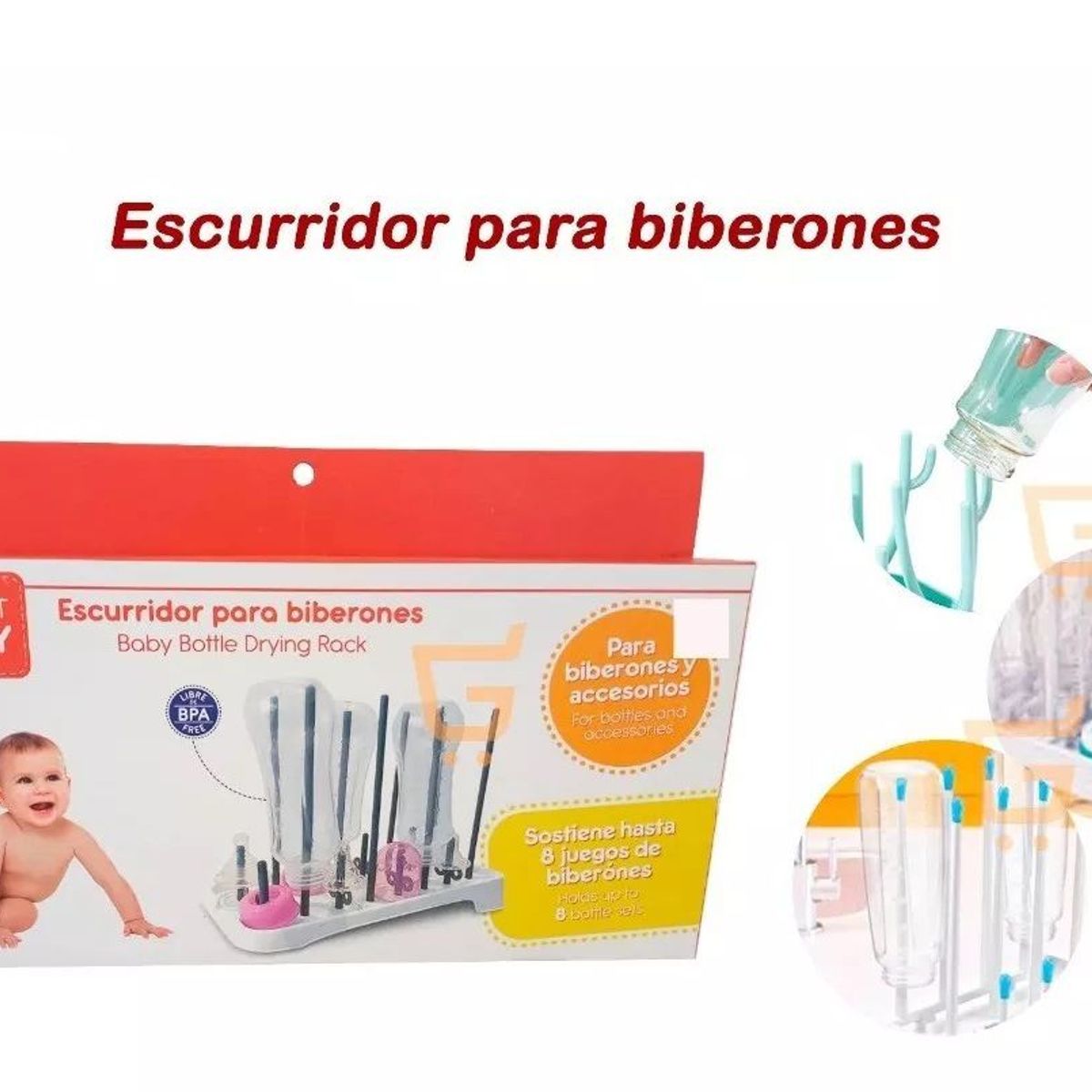 GENERICO - Escurridor Teteros Secado Biberon Tetero