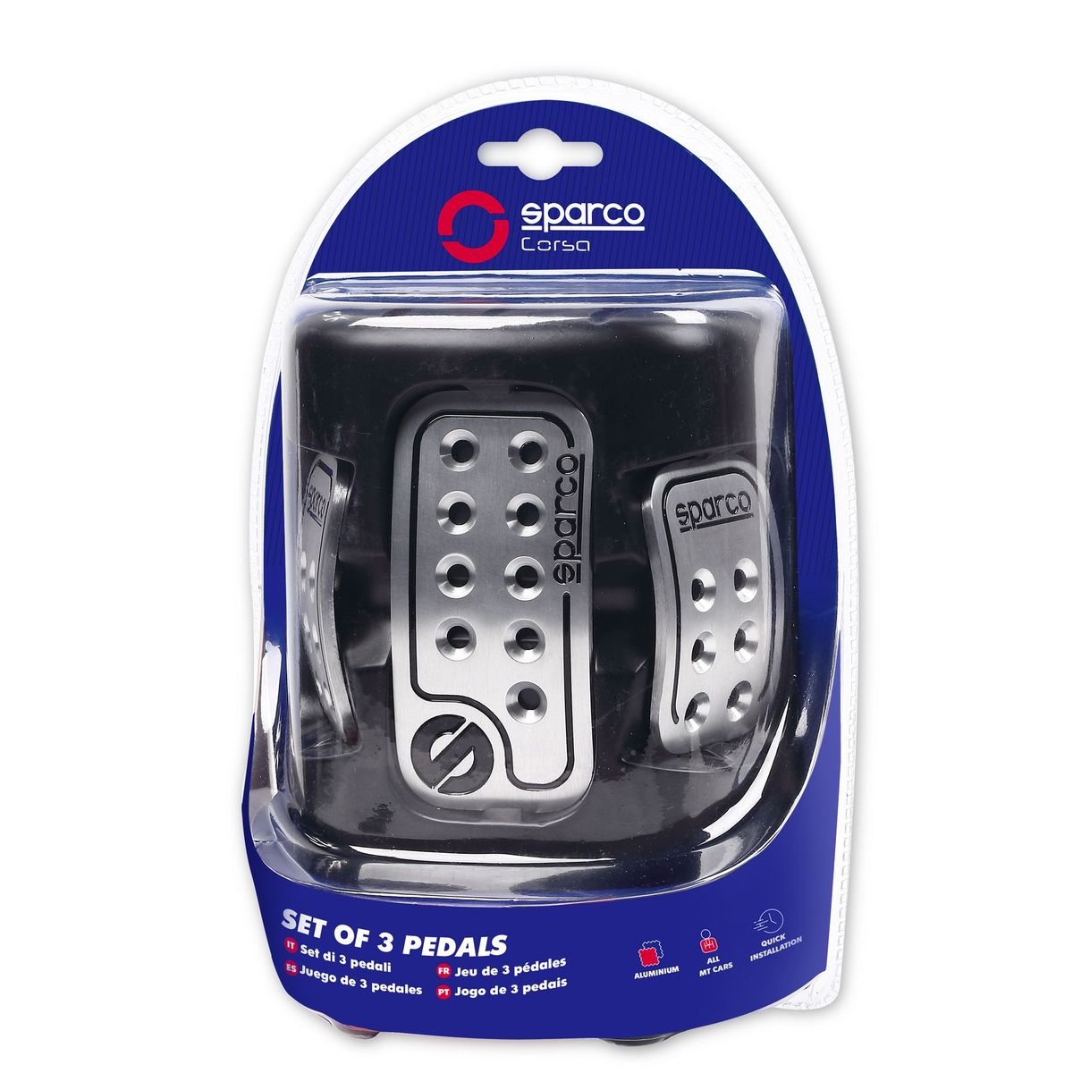 SPARCO - Juego De Pedales Para Carro Mecanico Tuning Deportivo Sparco