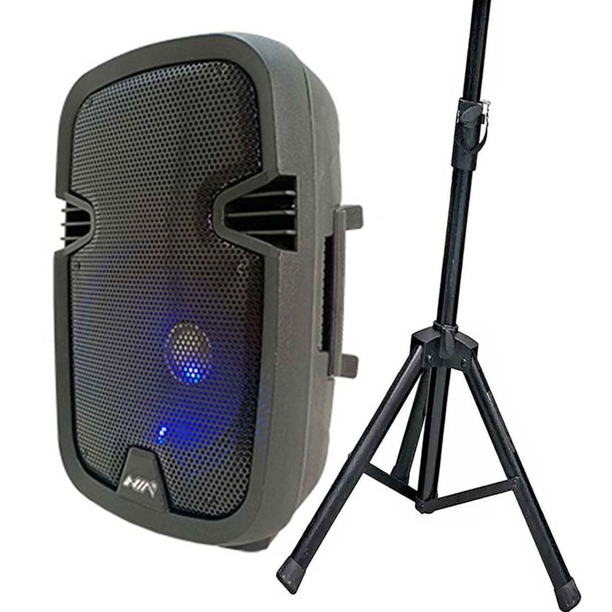 NIA - Parlante cabina usb bluetooth recargable mas tripode soporte base
