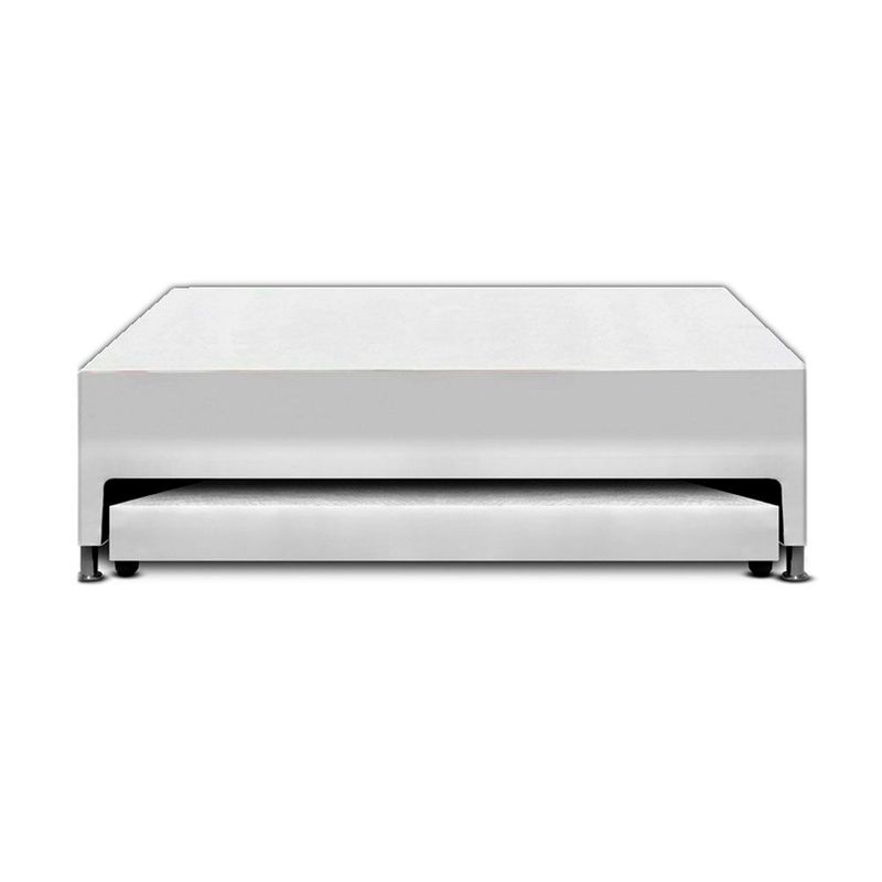 MAGIC CLASS - BASE CAMA NIDO DÚPLEX + COLCHONES INC90X190 MICROFIBRA BLANCO