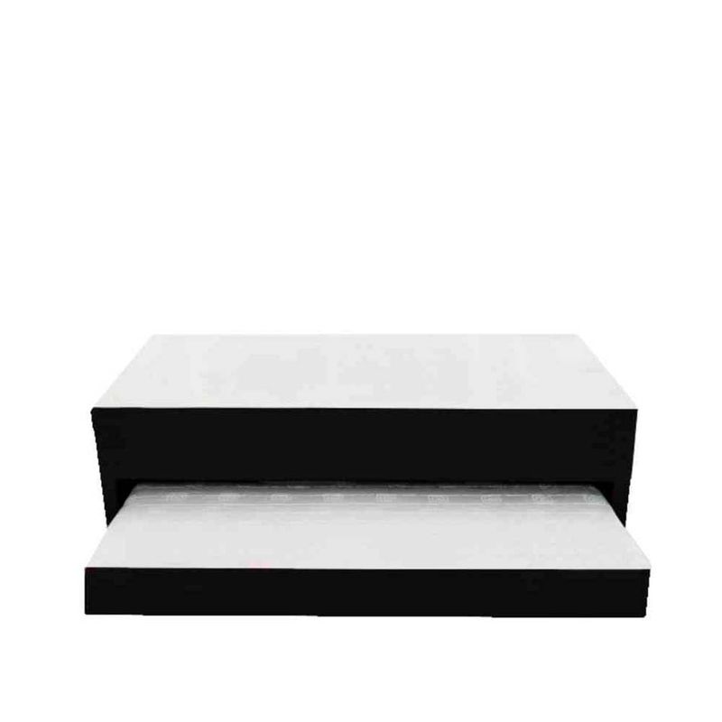 MAGIC CLASS - BASE CAMA NIDO DÚPLEX + COLCHONES INC90X190 MICROFIBRA NEGRO