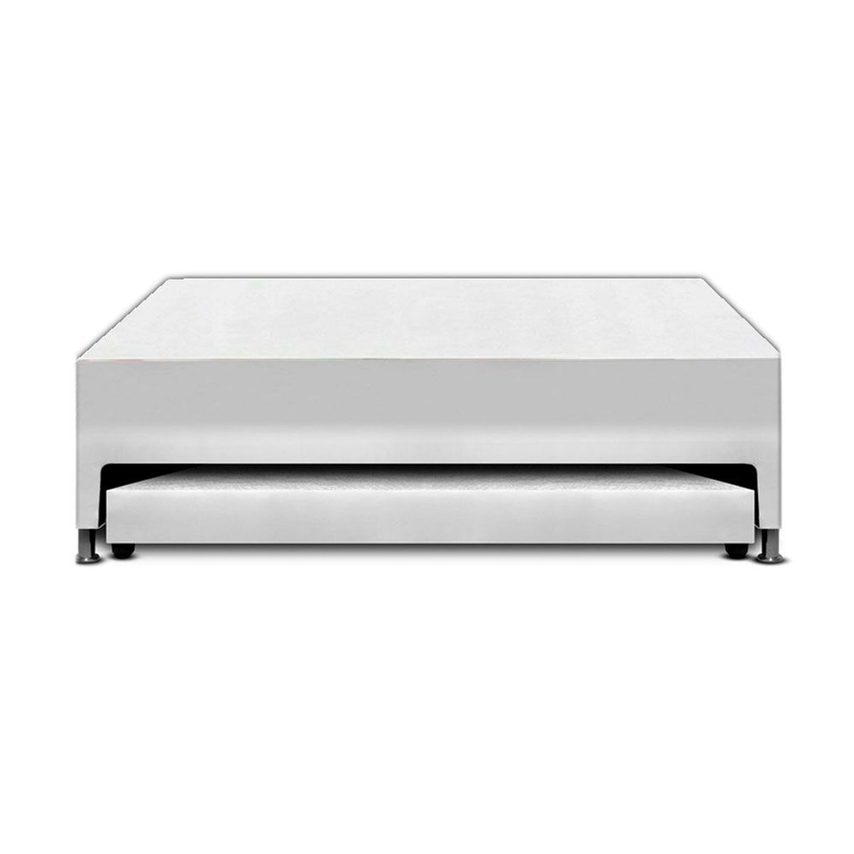 MAGIC CLASS - BASE CAMA NIDO DÚPLEX + COLCHONES INC100X190 ECOCUERO BLANCO