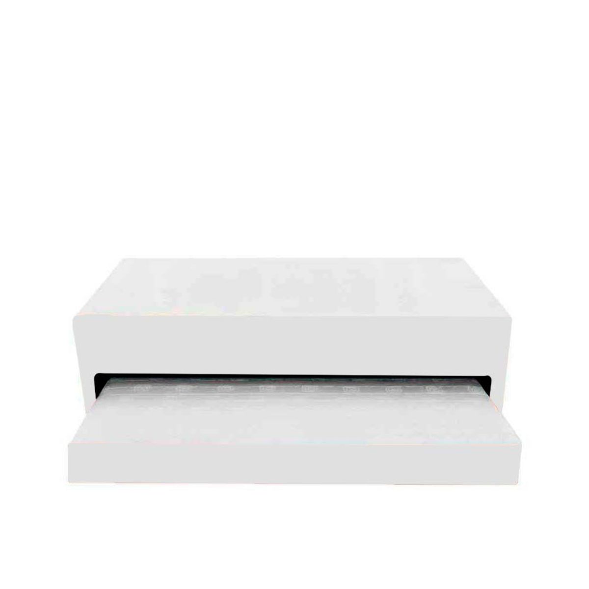 MAGIC CLASS - BASE CAMA NIDO DÚPLEX + COLCHONES INC100X190 ECOCUERO BLANCO