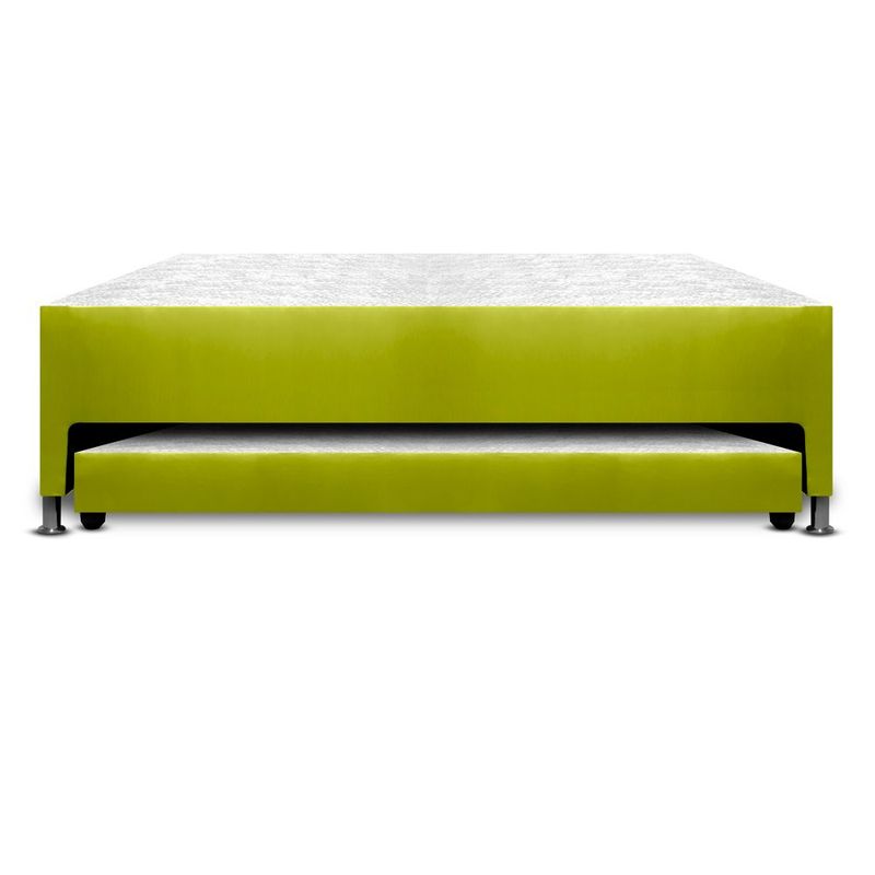 MAGIC CLASS - BASE CAMA NIDO DÚPLEX + COLCHONES INC120X190 MICROFIBRA VERDE