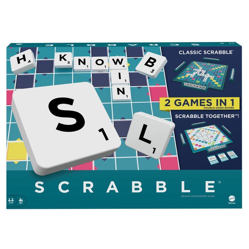 MATTEL - Juego De Mesa Scrabble 2 En 1 Colaborativo