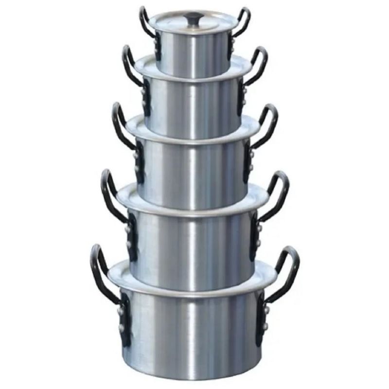 GENERICO - Bateria De Ollas Juego De Ollas 5 Piezas En Aluminio