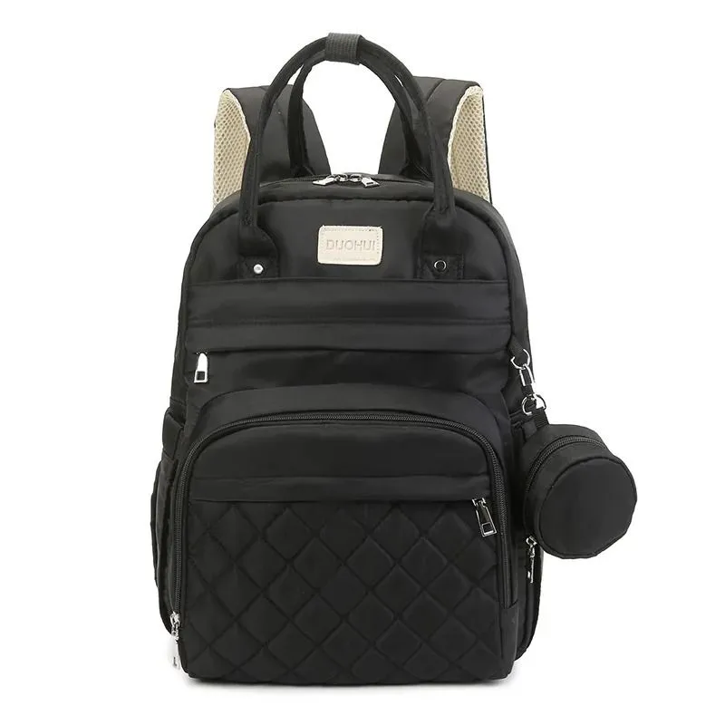 GENERICO - Morral Pañalera Con Monedero de lujo Para Bebe Negro