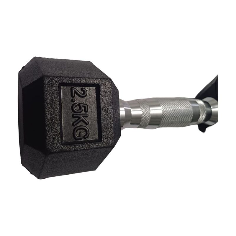 GENERICO - MANCUERNA HEXAGONALE ENCAUCHETADA 5.5 LBS / 2,5KILOS