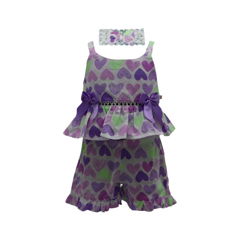 MATI MARIA TIRITAS - Conjunto De Corazones Para Bebe Niña. Talla: 3 Meses y 12 Meses