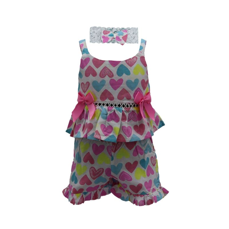 MATI MARIA TIRITAS - Conjunto De Corazones Para Bebe Niña. Talla: 3 Meses y 12 Meses