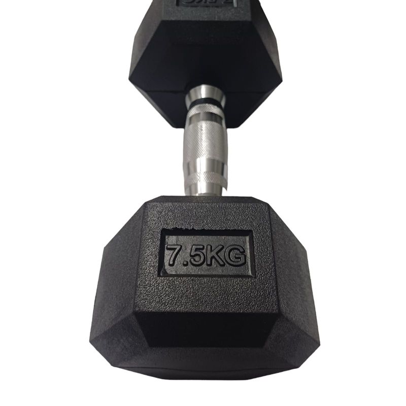 GENERICO - MANCUERNA HEXAGONAL ENCAUCHETADA  16.5 LBS / 7,5 KILOS