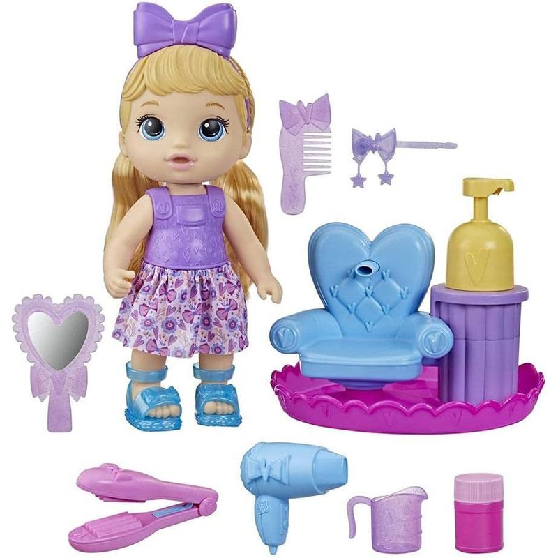 HASBRO - Muñeca Baby Alive Sudsy Styling Baby Cabello Rubio Blonde