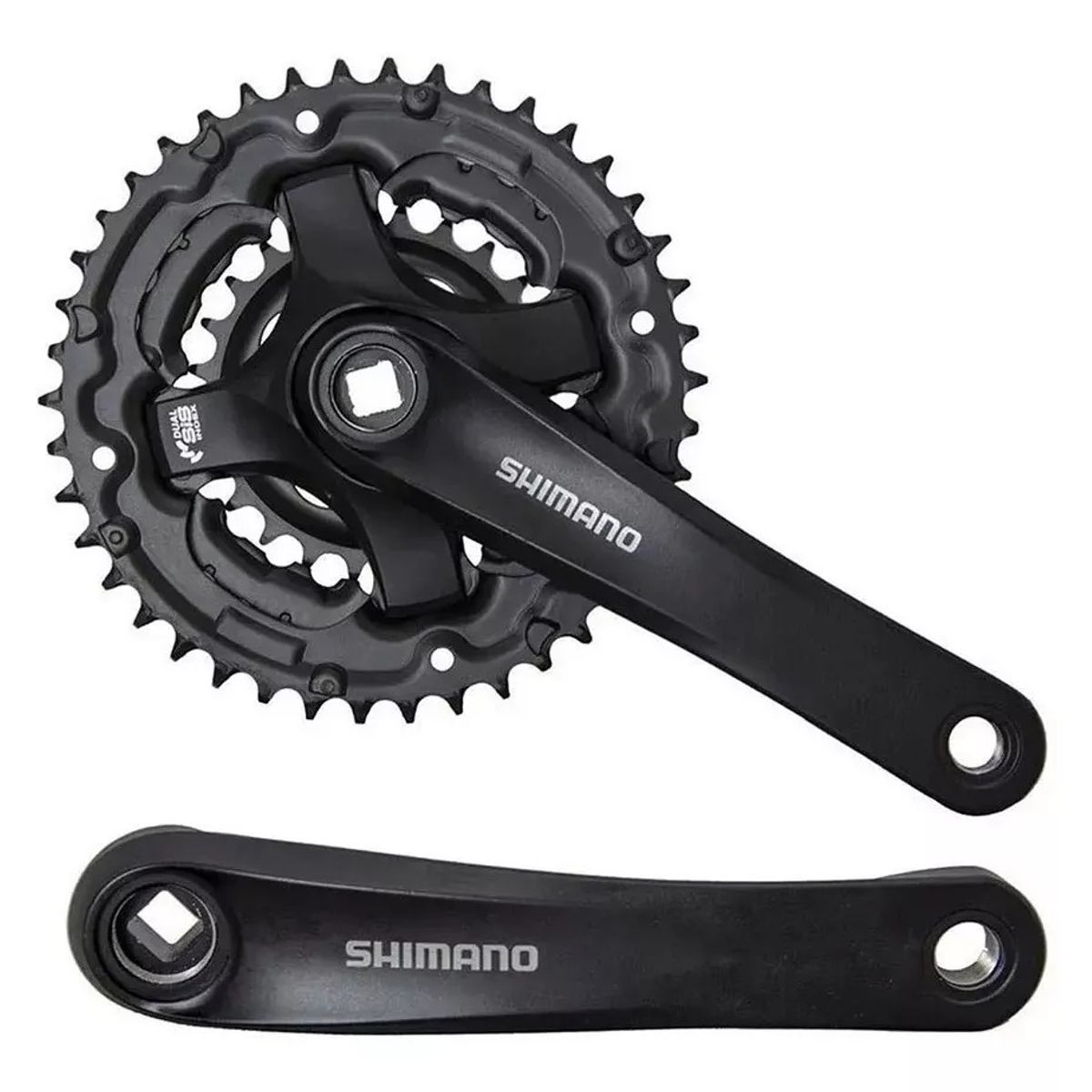 SHIMANO - Tripe Plato Shimano Tourney TY301 48 38 28 Plato Biela