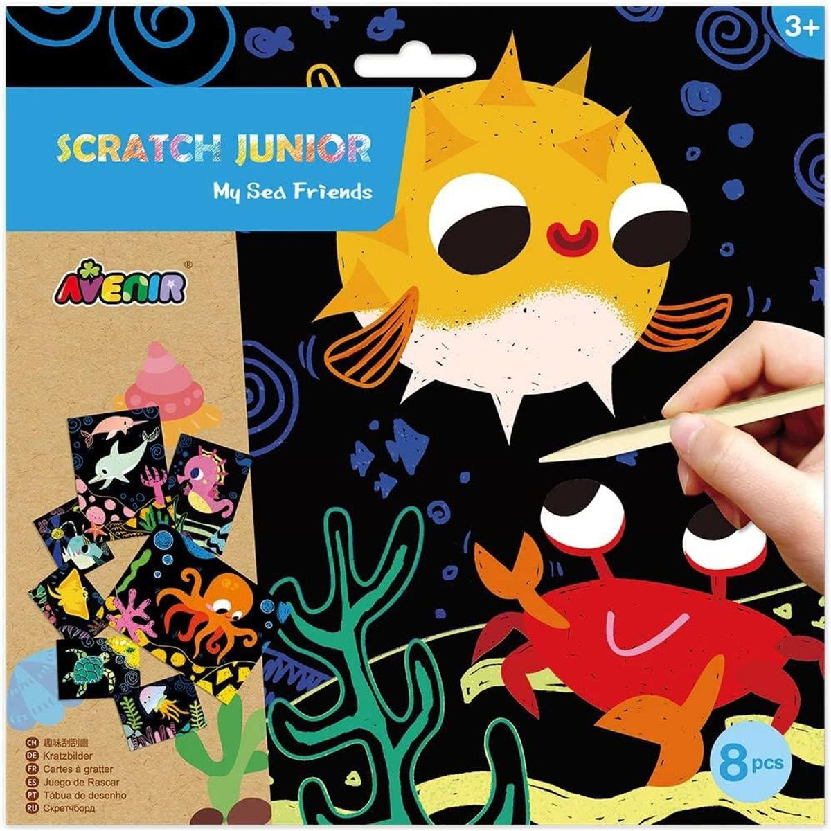 JUGANDO Y EDUCANDO - Set De Arte Para Raspar El Mar Actividades Niños Y Niñas