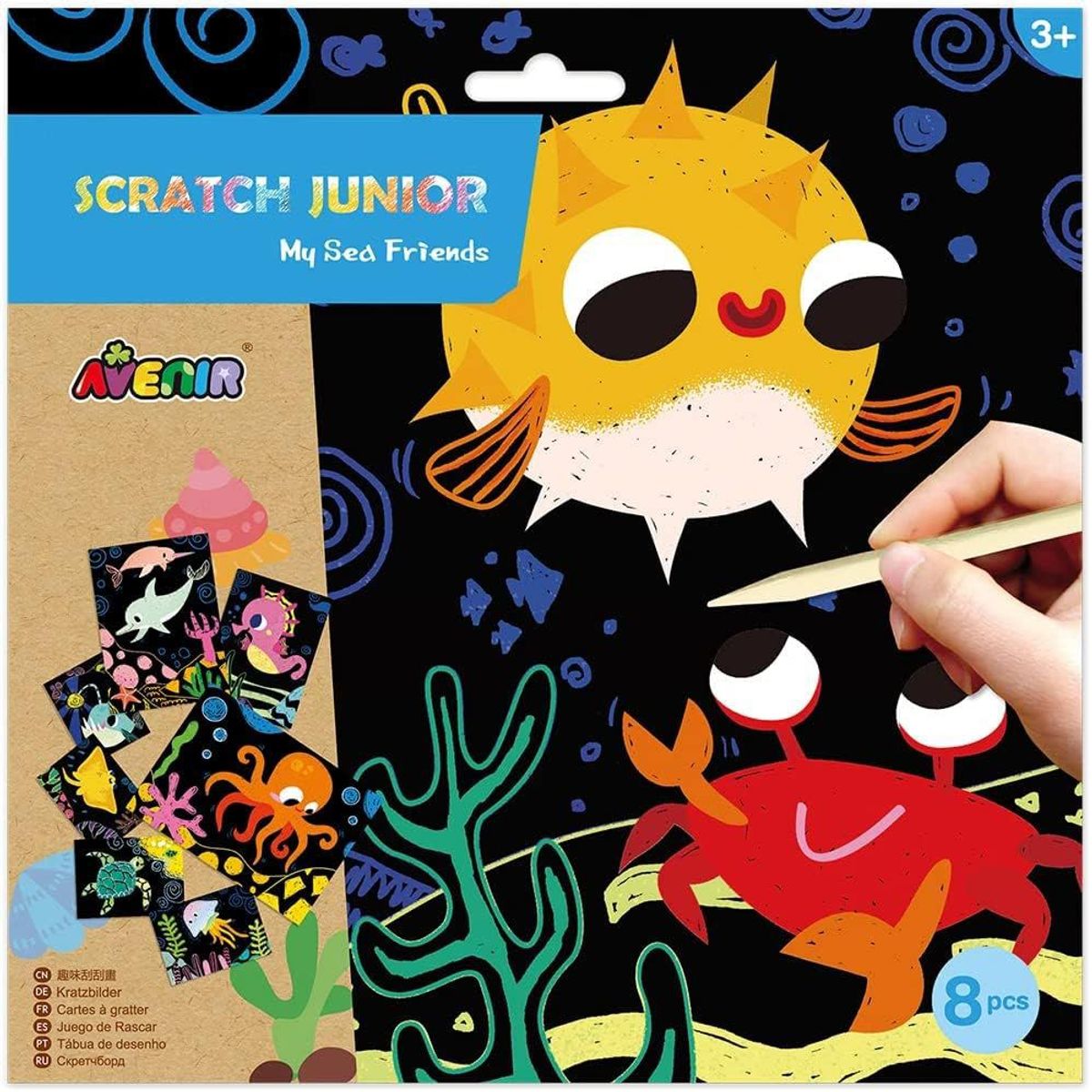 JUGANDO Y EDUCANDO - Set De Arte Para Raspar El Mar Actividades Niños Y Niñas