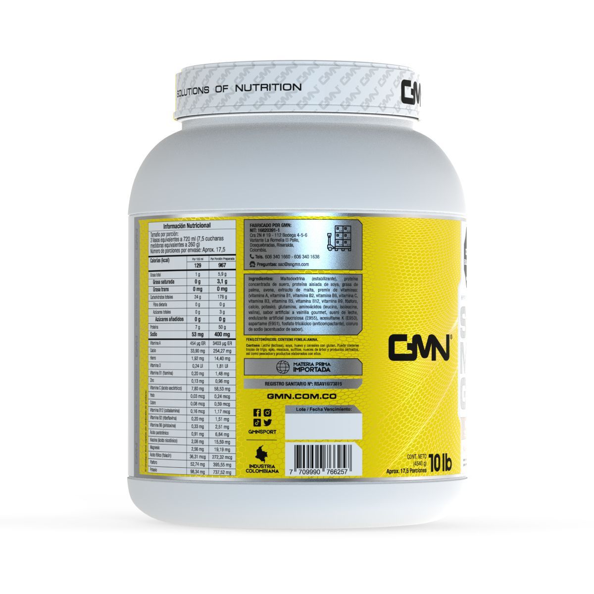 GMN - Super Mega Gainer x10 lbs - Proteína Hipercalorica
