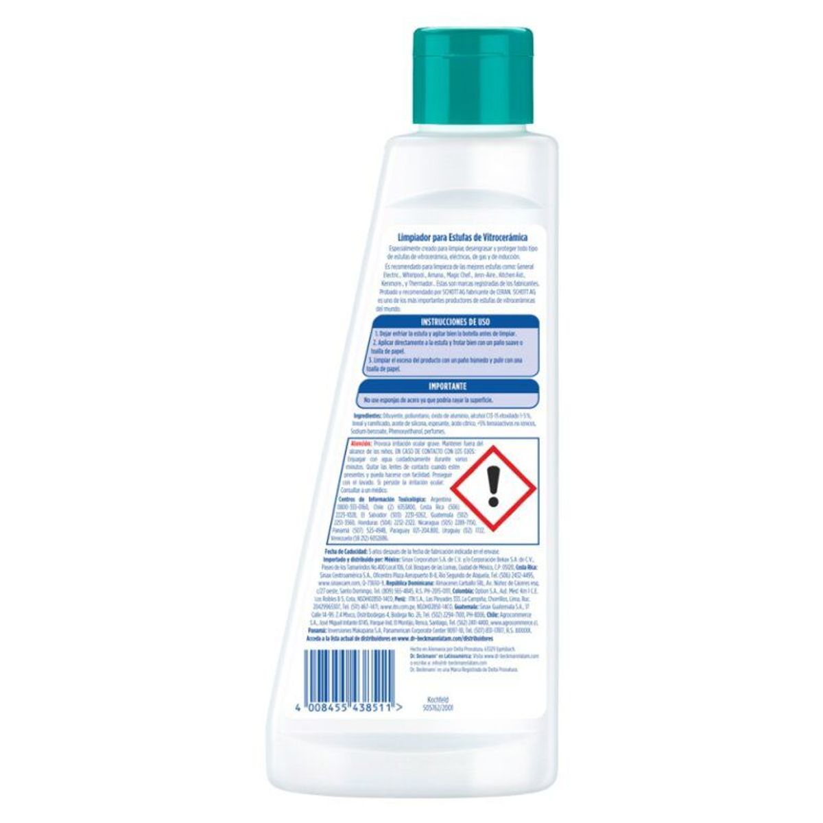 DR BECKMANN - Limpiador Para Estufas De Vitroceramica Dr Beckmann 250 Ml