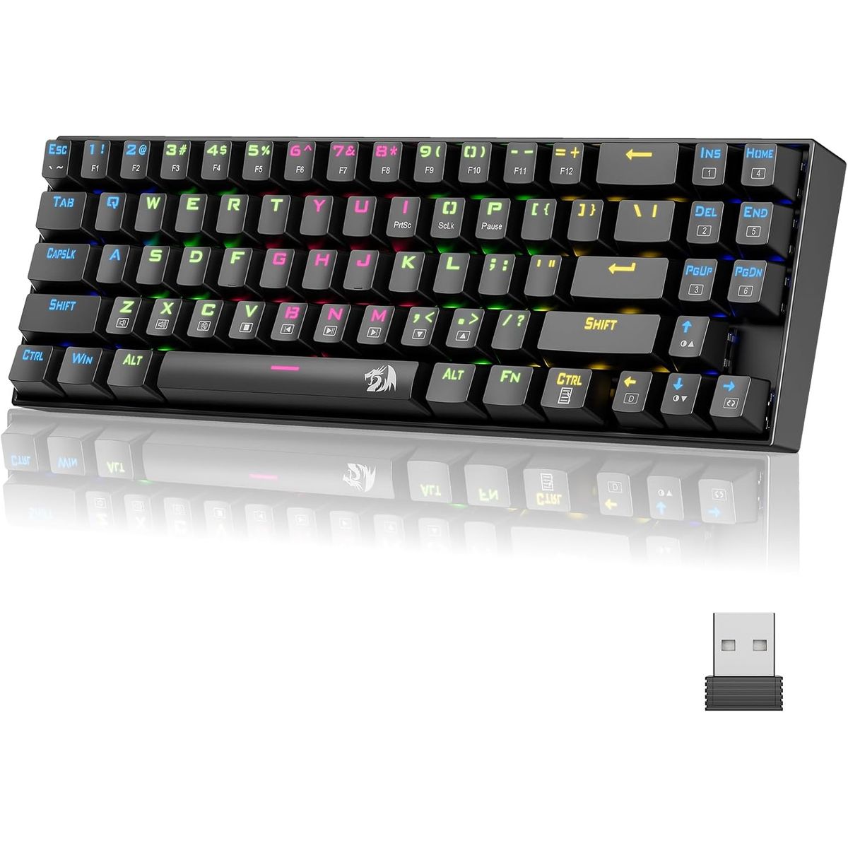 REDRAGON - Teclado Mecánico Gamer Redragon k599 Inalámbrico Idioma USD