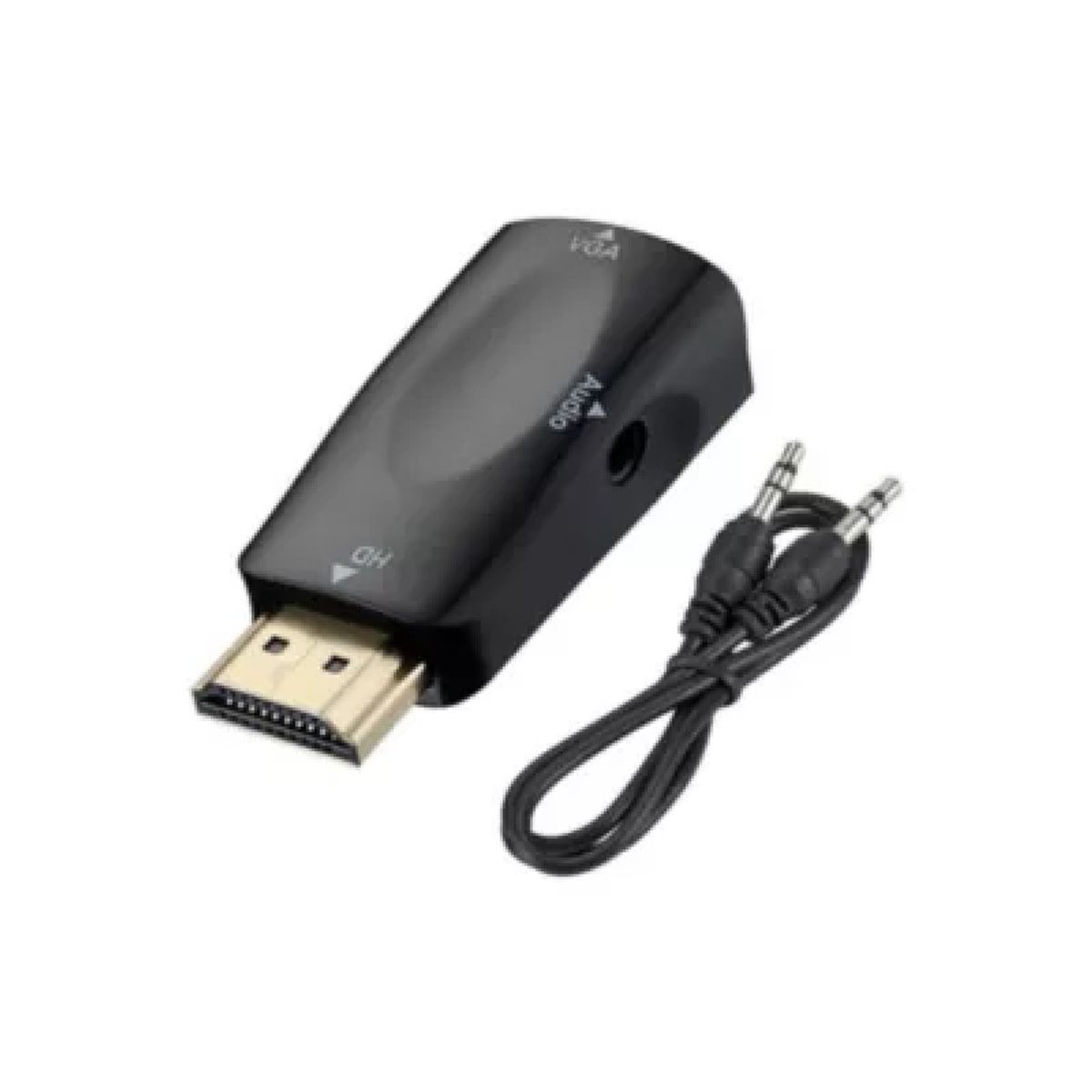 GENERICO - Adaptador convertidor hdmi a vga 1080p con audio stereo