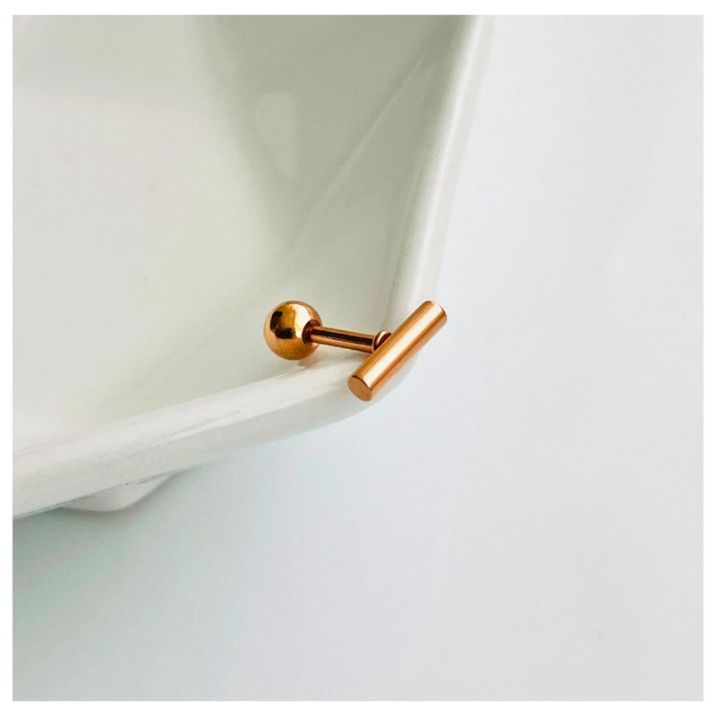 ACCESORIOS DE EVA - Piercing Acero Inoxidable Line Rosado_.