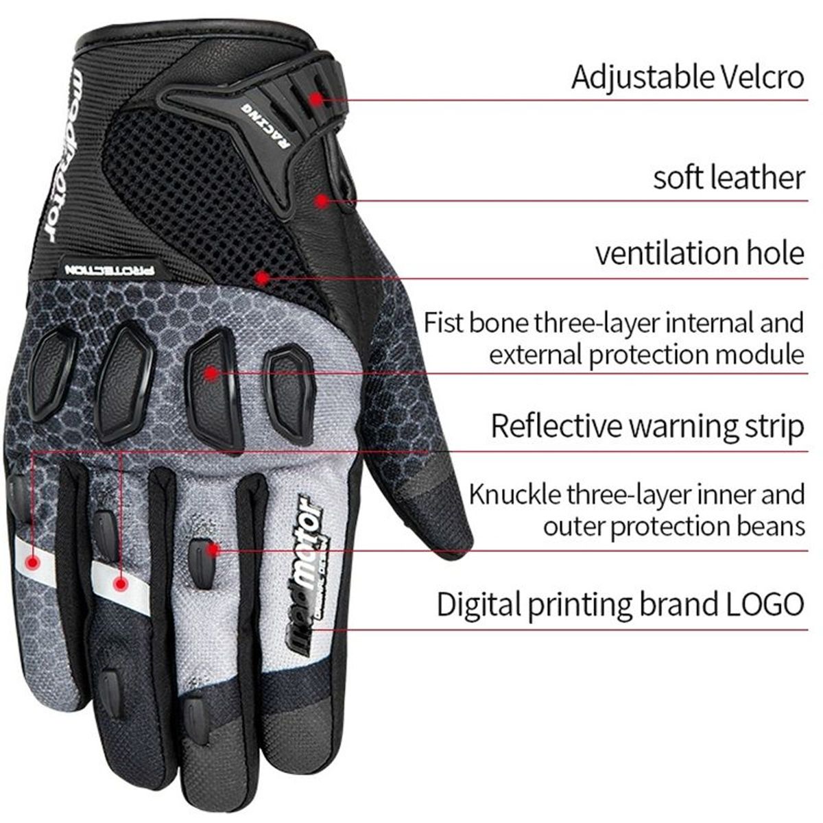 GENERICO - Guantes Proteccion Mad-Motor MT-21