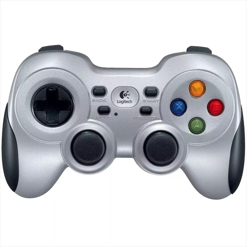 LOGITECH - Control joystick inalámbrico Logitech F710 plata y negro