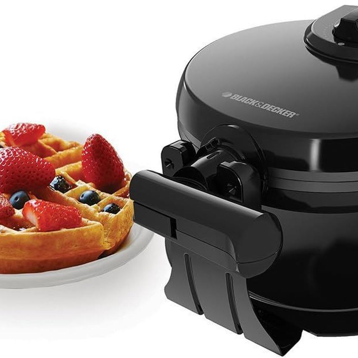 BLACK+DECKER - Waflera Giratoria Estilo Belga Black+Decker WM1000B