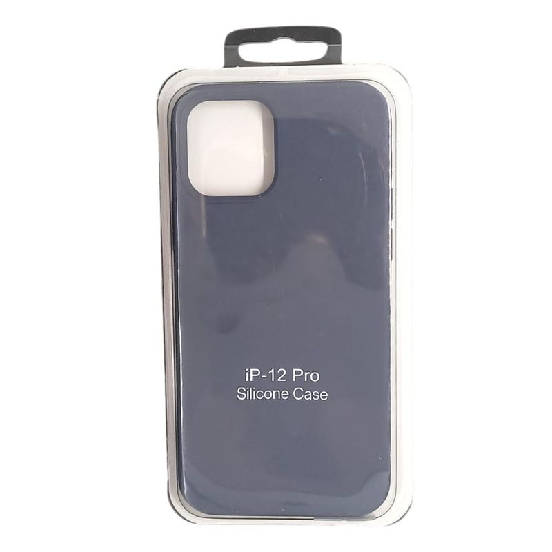GENERICO - Forro Silicone Case Compatible con Iphone 12 Pro Azul Oscuro