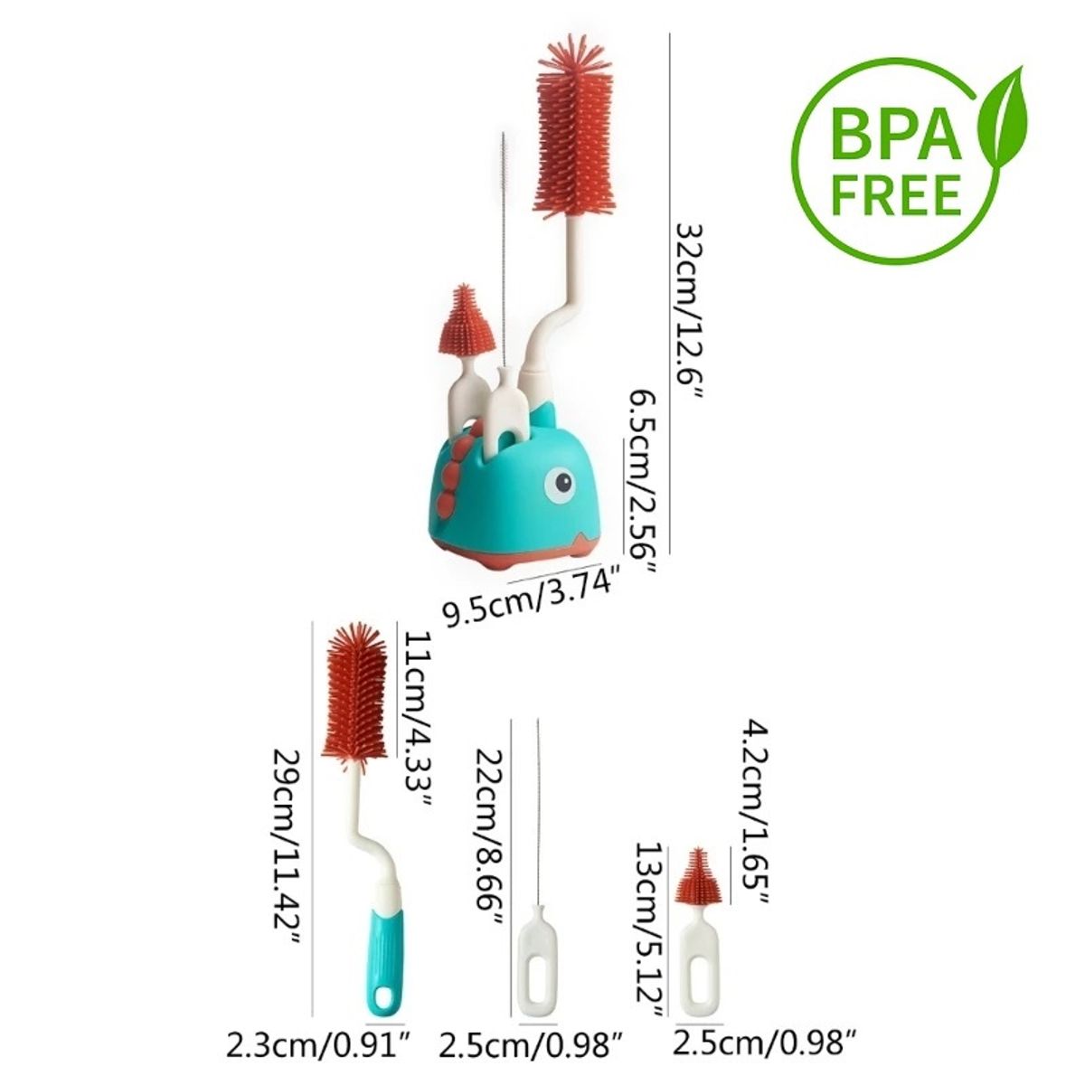 GENERICO - Cepillo Lavateteros Bebe Cepillo Para Biberones X3 pcs