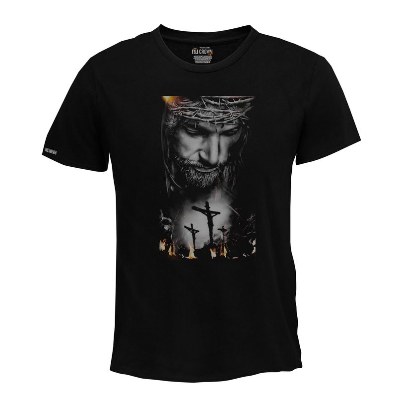 GENERICO - Camiseta Jesús de Nazaret - Jesucristo Hombre Color NEGRO