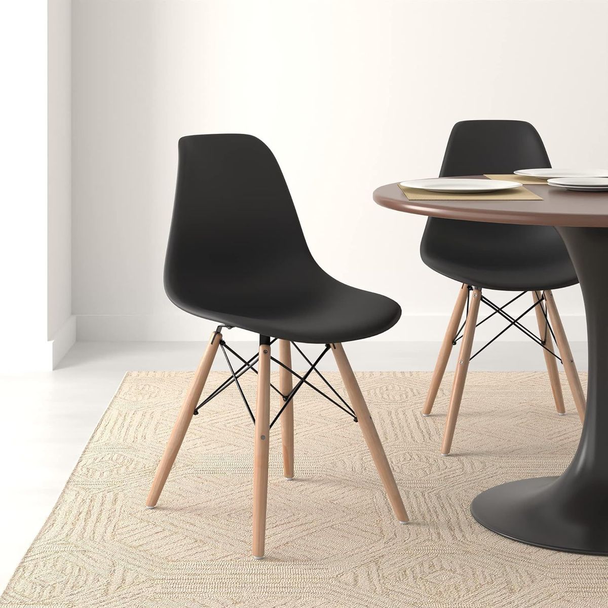 MOBLIHOUSE - Silla Minimalista Moderna Eames Para Comedores Restaurantes y Cocinas