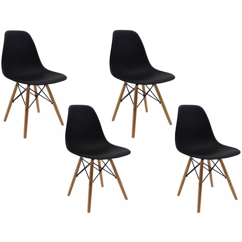 MOBLIHOUSE - Set X4 Silla Minimalista Eames Para Comedores Restaurantes y Cocinas