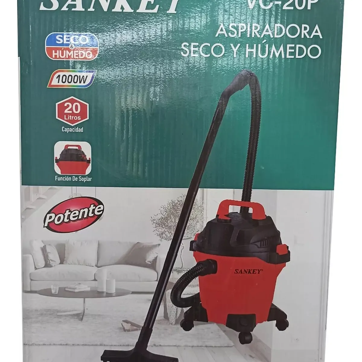 SANKEY - Aspiradora Profesional Seco y Húmedo con Soplador 20 Litros Sankey
