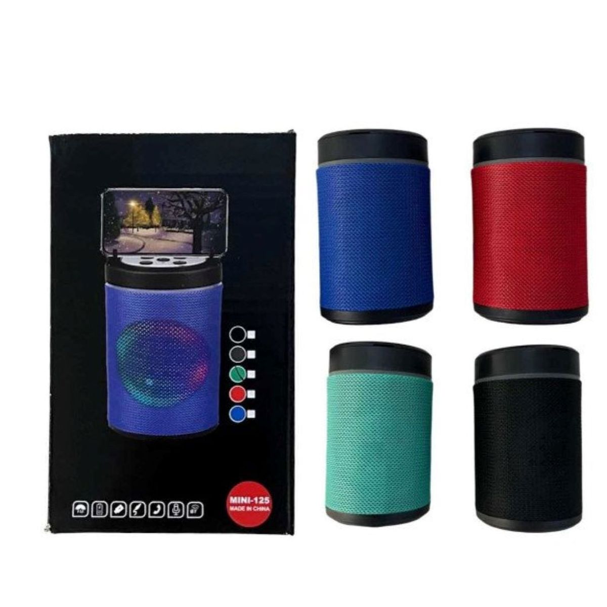 ZHOPI CO - Parlante Bluetooth Con Soporte Y Luces MinI 125