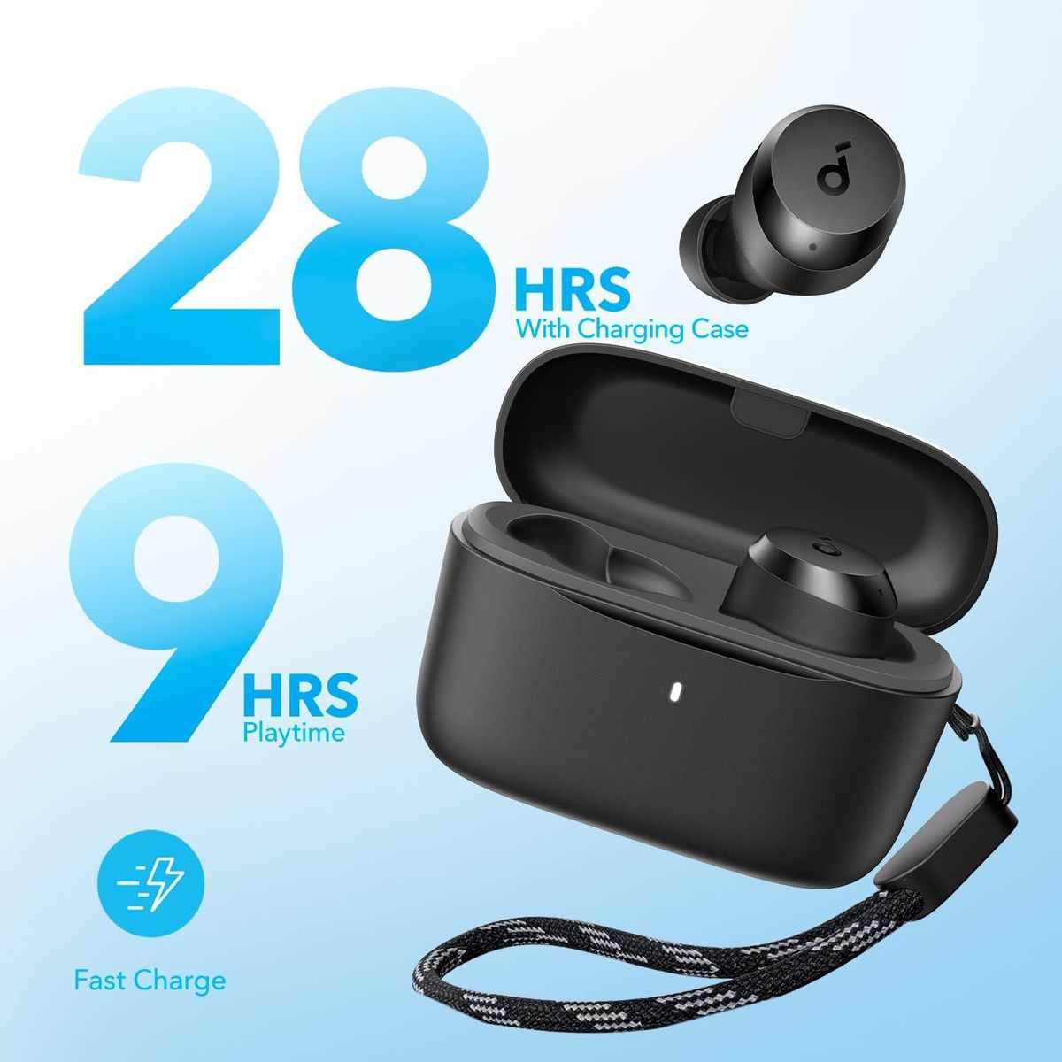 ANKER - Auriculares Earbuds Inalámbrico Bluetooth 5,3 Soundcore Anker A20i Neg