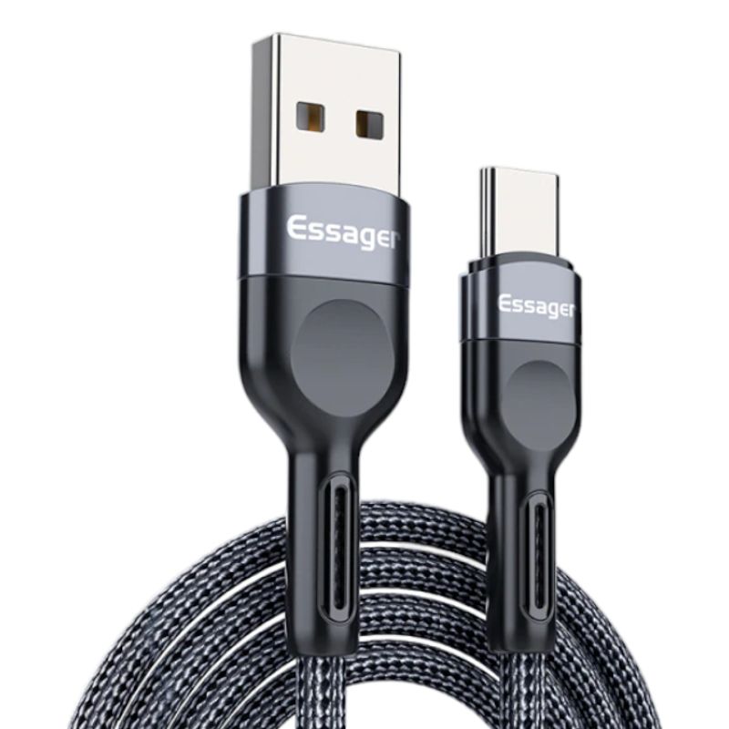 GENERICO - Cable cargador y datos essager tipo c 3a carga rapida 25 cm