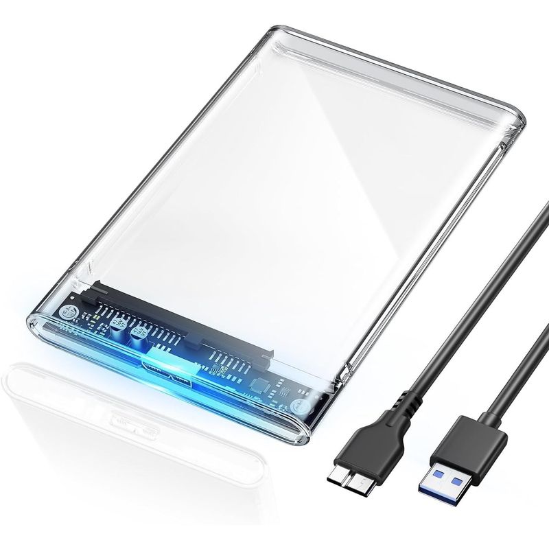 GENERICO - Caja Para Disco Duro 2.5 3.0 Transparente Excelente Calidad