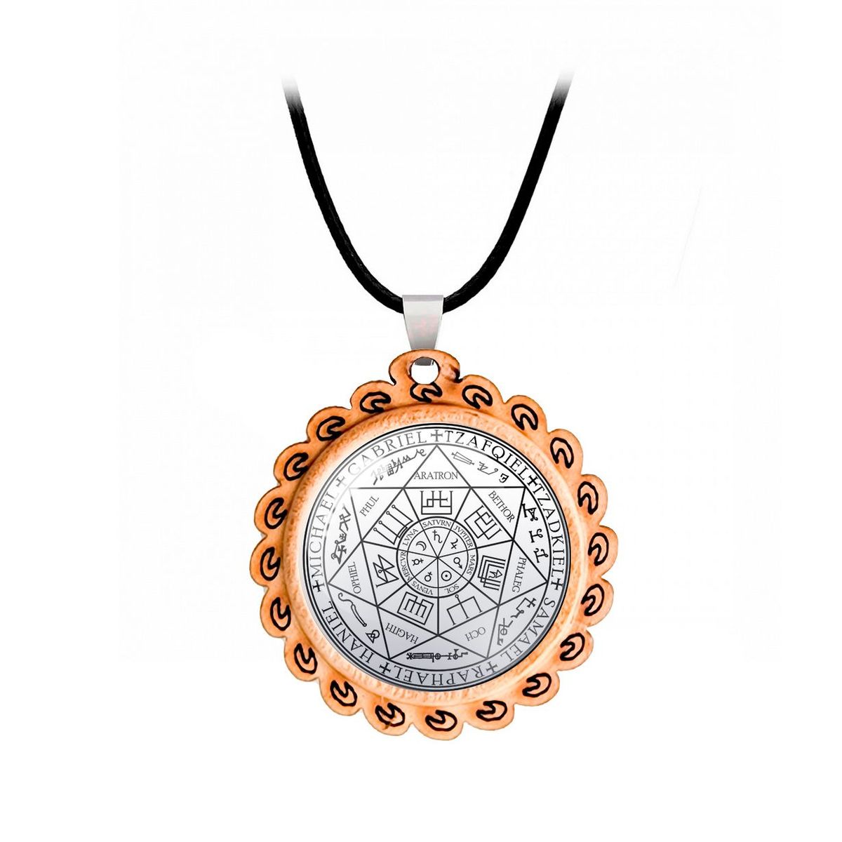 DAYOSHOP - Collar 7 Arcangeles Simbologia Religion Unisex + Estuche.