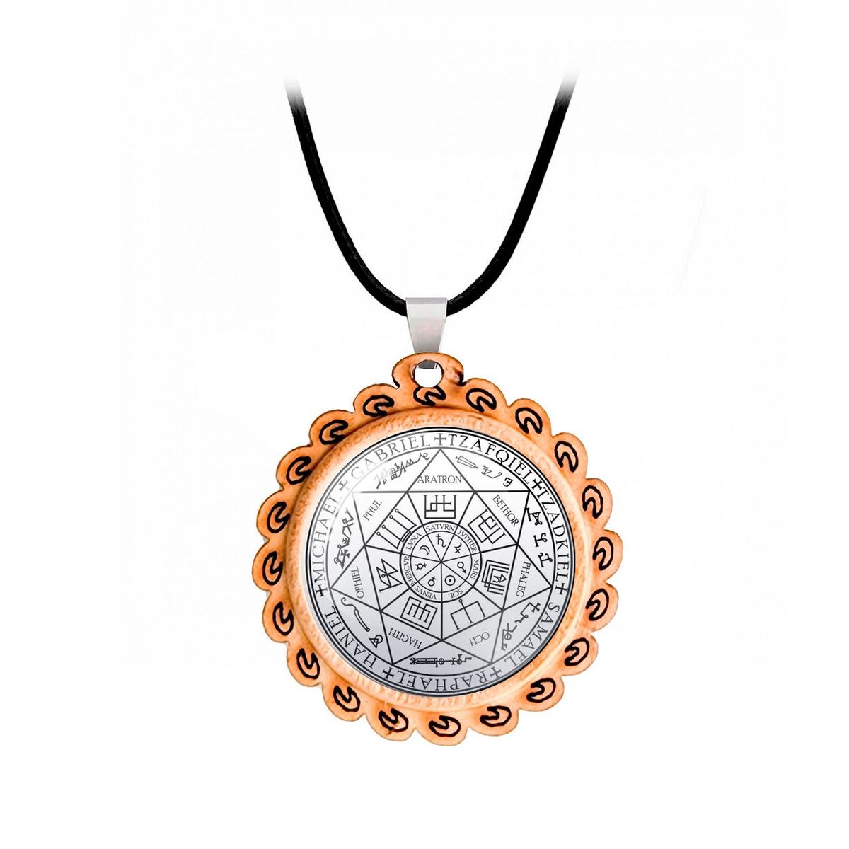 DAYOSHOP - Collar 7 Arcangeles Simbologia Religion Unisex + Estuche.