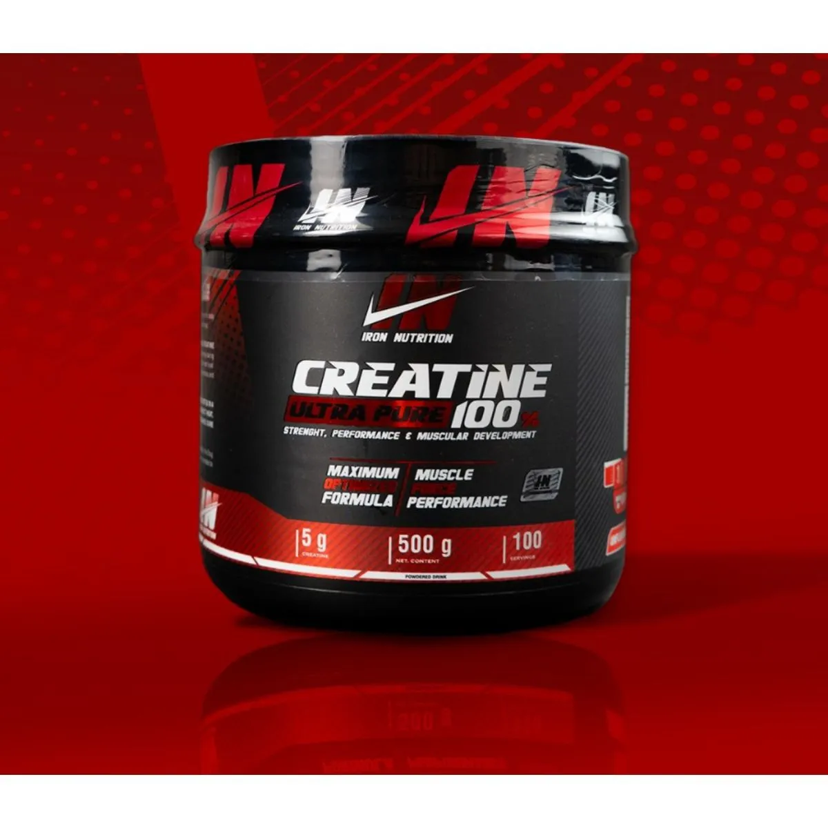 IRON NUTRITION - Creatina Ultra Pure 100 Monohidratada 500gr Creatina Iron