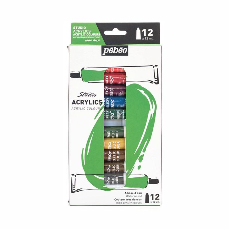 PEBEO - Pintura Acrílica Pébéo Studio Acrylics 12 Ml 12 Colores